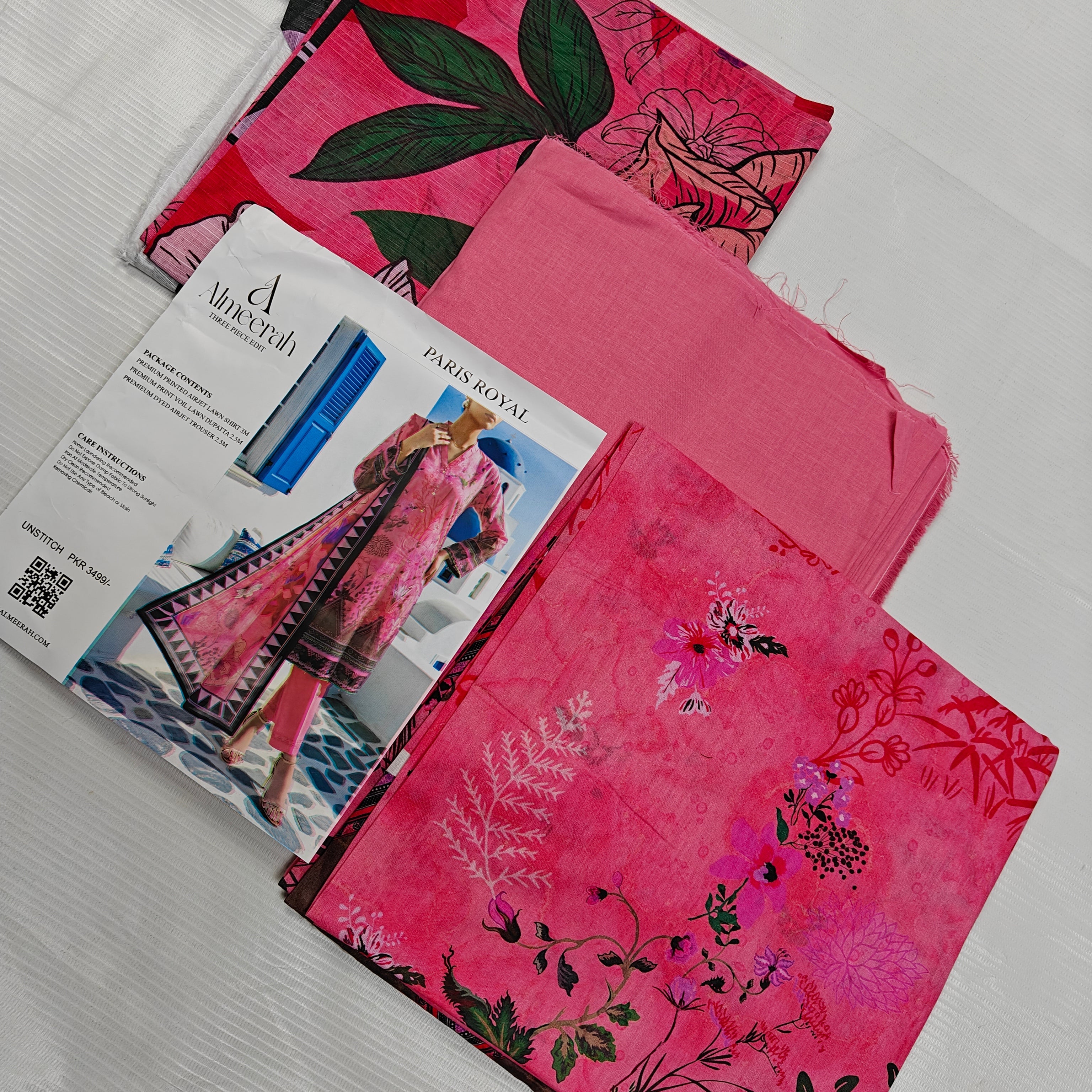 Almeerah Printed Lawn 3PC Memon Clothes
